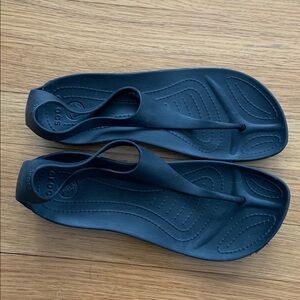 New! Crocs Sexi Serena Sandals  Womens Size 10 Flip Thong Slingback Black